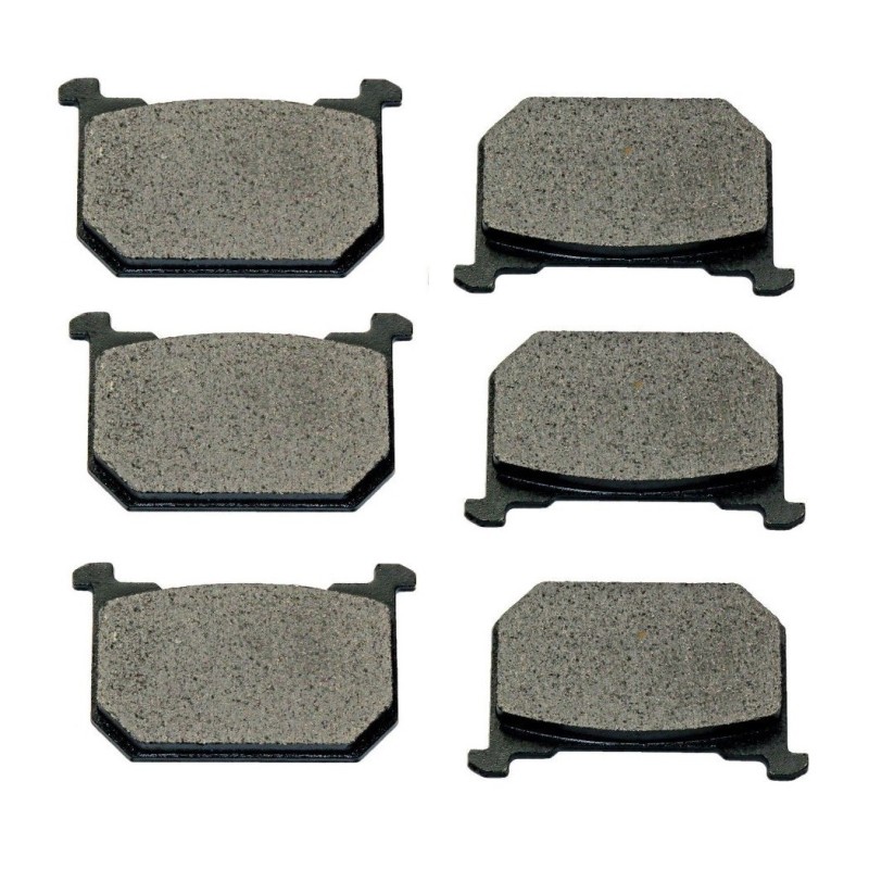 3 Kit plaquettes frein Kawasaki KZ 1000 CSR  Av G, Av D et Ar 43082-0040 - EBC FA66 - Raven 102-127