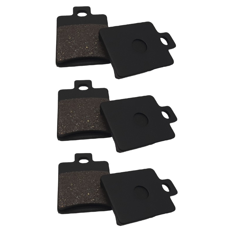 3 Kit plaquettes frein Adiva AD1 150 3 roue Av G, Av D et Ar Nc - EBC FA260 - Raven 102-137