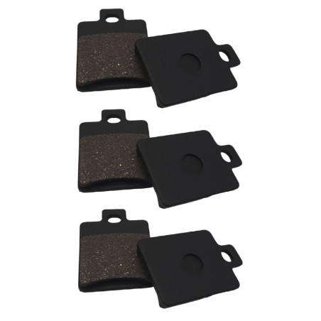 3 Kit plaquettes frein Adiva AD1 150 3 roue Av G, Av D et Ar Nc - EBC FA260 - Raven 102-137