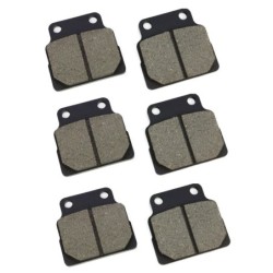 3 Kit plaquettes frein Honda CB 450 S  Av G, Av D et Ar Nc - EBC FA122 - Raven 102-149