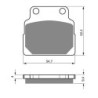 3 Kit plaquettes frein Honda CB 450 S  Av G, Av D et Ar Nc - EBC FA122 - Raven 102-149