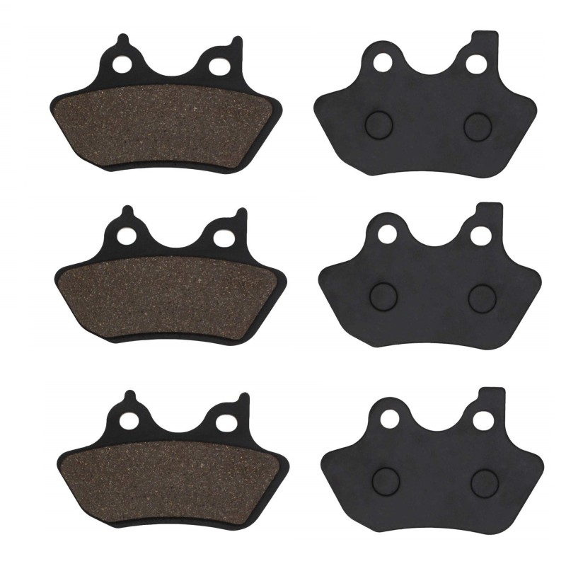 3 Kit plaquettes frein Harley-davidson Sportster 1200 XL Av G, Av D et Ar Nc - EBC FA400 - Raven 102-181