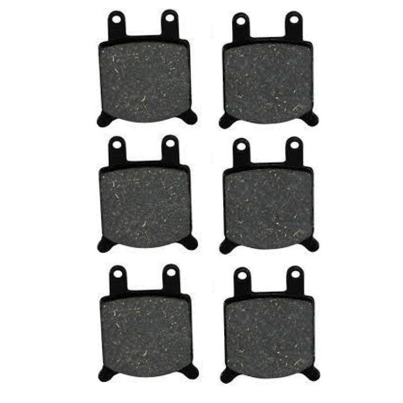 3 Kit plaquettes frein Cagiva Alazzurra 650  Av G, Av D et Ar Nc - EBC FA76 - Raven 102-184