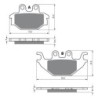 3 Kit plaquettes frein Tgb Gunner 550  Av G, Av D et Ar Nc - EBC FA377 - Raven 102-230