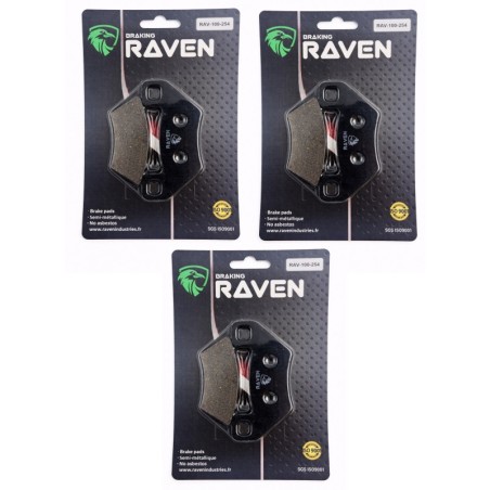 3 Kit plaquettes frein Arctic-cat 400 FIS TBZ TVR VP Av G, Av D et Ar 1502-694 - EBC FA395 - Raven 102-254