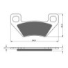 3 Kit plaquettes frein Arctic-cat Prowler 650  Av G, Av D et Ar 1502-694 - EBC FA395 - Raven 102-254
