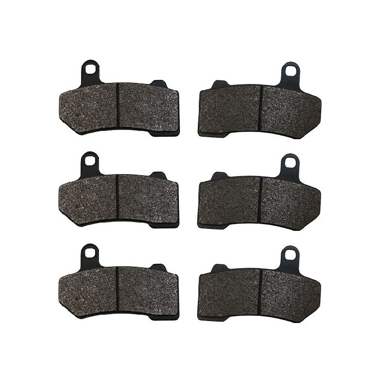 3 Kit plaquettes frein Harley-davidson Muscle 1130 VRSCF Av G, Av D et Ar 42897-08 - EBC FA409HH - Raven 102-271