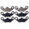 3 Kit plaquettes frein Peugeot Metropolis 400 T T-RS blue line Av G, Av D et Ar Nc - EBC SFA650 - Raven 102-280
