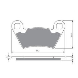 3 Kit plaquettes frein Polaris Ranger 400  Av G, Av D et Ar 1910672 - EBC FA354R - Raven 102-312
