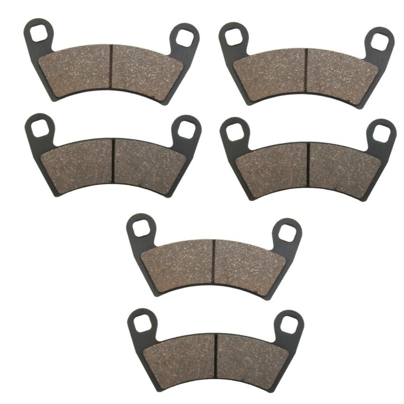 3 Kit plaquettes frein Polaris Ranger 800 6x6 efi crew Av G, Av D et Ar 1911085 - EBC FA452R - Raven 102-313