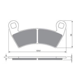 3 Kit plaquettes frein Polaris Ranger 800 6x6 efi crew Av G, Av D et Ar 1911085 - EBC FA452R - Raven 102-313