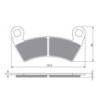 3 Kit plaquettes frein Polaris Ranger 800 6x6 efi crew Av G, Av D et Ar 1911085 - EBC FA452R - Raven 102-313