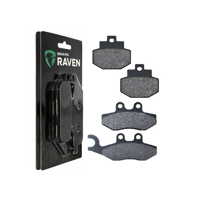 2 Kit plaquettes frein Vespa GTS 125 ie Avant et Arrière 293-186 - EBC SFA353 et FA321 - Raven 103-005