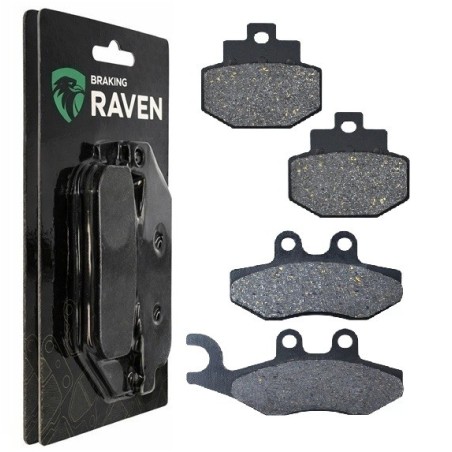 2 Kit plaquettes frein Vespa GTS 250 ie ABS Avant et Arrière 293-186 - EBC SFA353 et FA321 - Raven 103-005