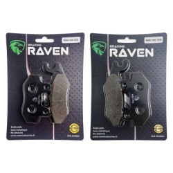 2 Kit plaquettes frein Kymco People 300 S i Av Ga et Av Dr Nc - EBC FA197 et FA228 - Raven 103-009