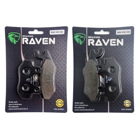 2 Kit plaquettes frein Kymco Like 200 i LX Avant et Arrière Nc - EBC FA197 et FA228 - Raven 103-009