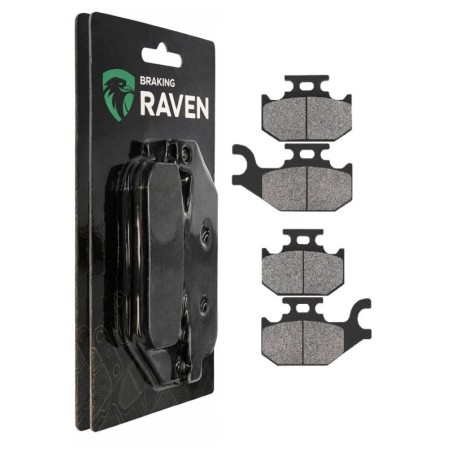 2 Kit plaquettes frein Suzuki LT-A 700 KingQuad  Av Ga et Av Dr 59100-31850, 69101-03820 - EBC FA414 et FA413 - Raven 103-011