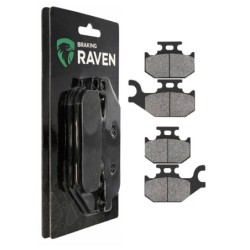 2 Kit plaquettes frein Suzuki LT-A 400 Eiger  Av Ga et Av Dr 59100-31850, 69101-03820 - EBC FA414 et FA413 - Raven 103-011