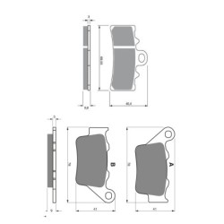 2 Kit plaquettes frein Ktm RC 250  Avant et Arrière 023-305 - EBC FA702 et FA701 - Raven 103-014
