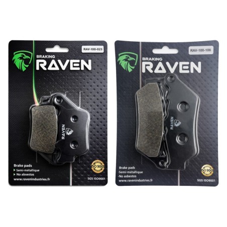 2 Kit plaquettes frein Bmw C1 125  Avant et Arrière 023-106 - EBC FA702 et FA701 - Raven 103-015