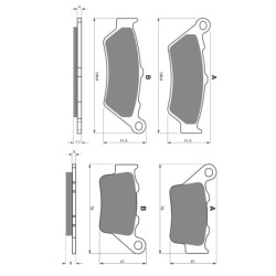 2 Kit plaquettes frein Honda SLR 650  Avant et Arrière 106-023 - EBC FA209 et FA208, 213 - Raven 103-015