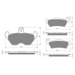 2 Kit plaquettes frein Bmw R 1200 C  Avant et Arrière 292-117 - EBC FA702 et FA701 - Raven 103-020