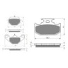 2 Kit plaquettes frein Kawasaki KDX 200  Av G, Av D et Ar 001-005 - EBC FA702 et FA701 - Raven 103-023