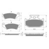 2 Kit plaquettes frein Kawasaki KLX 250  Av G, Av D et Ar 001-041 - EBC FA702 et FA701 - Raven 103-024