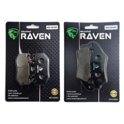 2 Kit plaquettes frein Kawasaki KLX 650R A  Av G, Av D et Ar 001-041 - EBC FA702 et FA701 - Raven 103-024