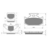 2 Kit plaquettes frein Kawasaki KDX 125R  Avant et Arrière 001-047 - EBC FA702 et FA701 - Raven 103-025