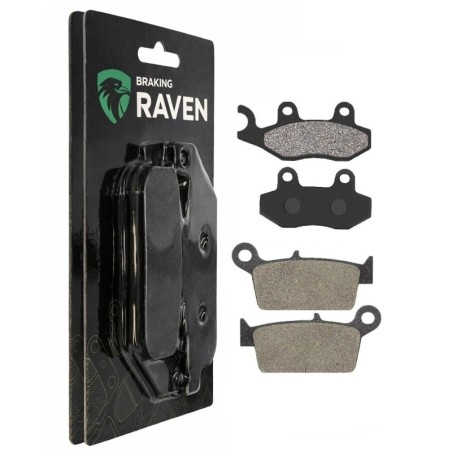 2 Kit plaquettes frein Kawasaki KLX 250  Av G, Av D et Ar 003-002 - EBC FA702 et FA701 - Raven 103-026