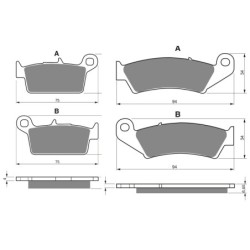 2 Kit plaquettes frein Kawasaki D-Tracker 250  Avant et Arrière 003-041 - EBC FA702 et FA701 - Raven 103-027