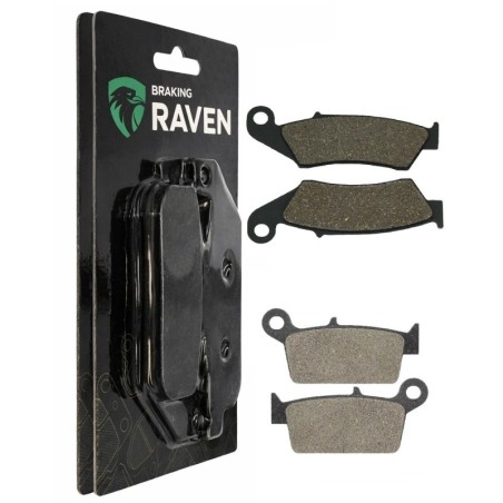 2 Kit plaquettes frein Honda XR 650 L  Avant et Arrière 041-003 - EBC FA185 et FA131 - Raven 103-027