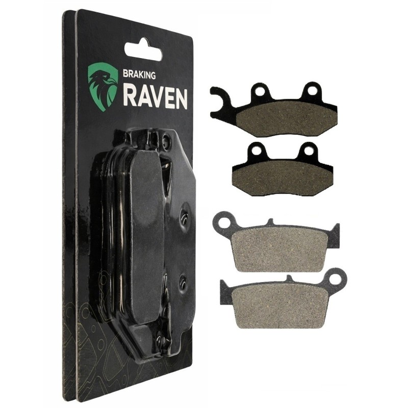 2 Kit plaquettes frein Kawasaki KLX 250  Av G, Av D et Ar 003-334 - EBC FA702 et FA701 - Raven 103-028