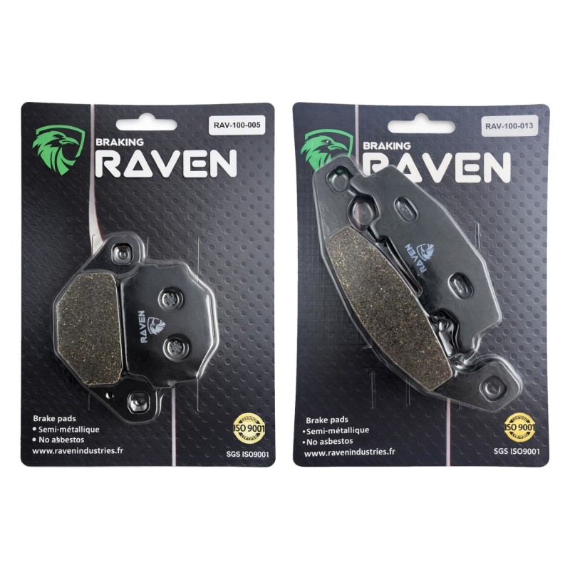 2 Kit plaquettes frein Kawasaki KLR 500 Tengai  Avant et Arrière 005-013 - EBC FA702 et FA701 - Raven 103-029