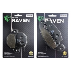 2 Kit plaquettes frein Kawasaki KLR 650 Tengai  Avant et Arrière 005-013 - EBC FA702 et FA701 - Raven 103-029
