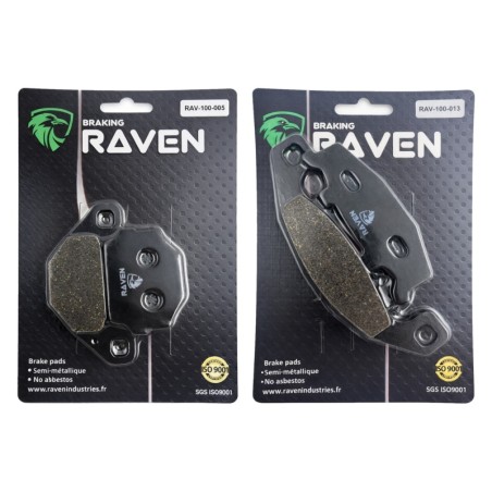 2 Kit plaquettes frein Kawasaki KLR 650 Tengai  Avant et Arrière 005-013 - EBC FA702 et FA701 - Raven 103-029