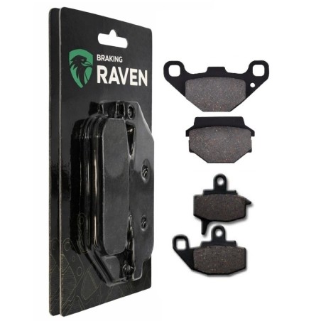 2 Kit plaquettes frein Kawasaki KLR 500  Av G, Av D et Ar 005-035 - EBC FA702 et FA701 - Raven 103-030