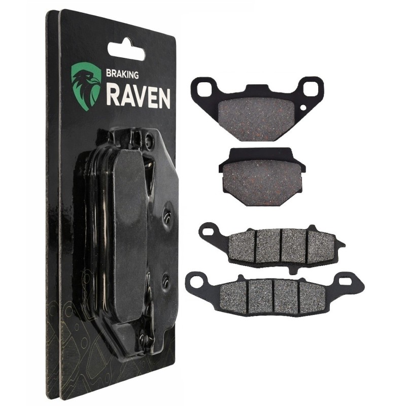 2 Kit plaquettes frein Kawasaki KLR 650 Series C  Avant et Arrière 005-104 - EBC FA702 et FA701 - Raven 103-032