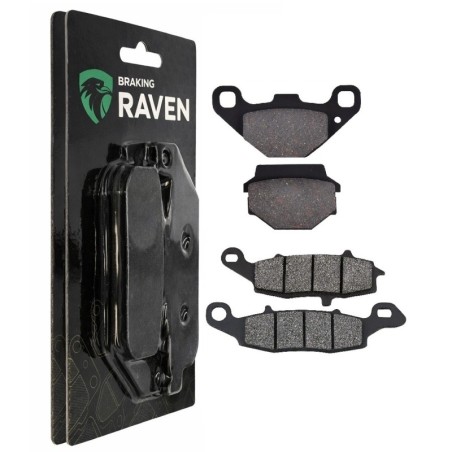 2 Kit plaquettes frein Kawasaki KLR 650 Series C  Avant et Arrière 005-104 - EBC FA702 et FA701 - Raven 103-032
