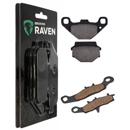 2 Kit plaquettes frein Kawasaki Super Sherpa 250  Av G, Av D et Ar 005-108 - EBC FA702 et FA701 - Raven 103-033