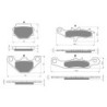 2 Kit plaquettes frein Kawasaki Super Sherpa 250  Av G, Av D et Ar 005-108 - EBC FA702 et FA701 - Raven 103-033