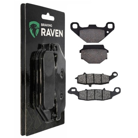2 Kit plaquettes frein Kawasaki ZR 250 Balius  Avant et Arrière 005-124 - EBC FA702 et FA701 - Raven 103-035
