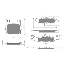 2 Kit plaquettes frein Kawasaki KX 85 Petite roue  Avant et Arrière 007-108 - EBC FA702 et FA701 - Raven 103-038