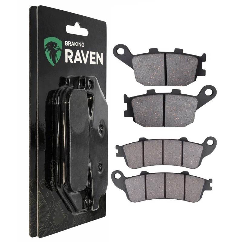 2 Kit plaquettes frein Kawasaki Vulcan 650 Café S  Av G, Av D et Ar 021-135 - EBC FA702 et FA701 - Raven 103-040