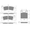 2 Kit plaquettes frein Kawasaki Vulcan 650 Café S  Av G, Av D et Ar 021-135 - EBC FA702 et FA701 - Raven 103-040