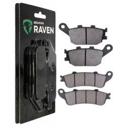 2 Kit plaquettes frein Kawasaki Vulcan 650 S  Av G, Av D et Ar 021-135 - EBC FA702 et FA701 - Raven 103-040