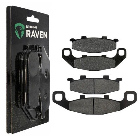 2 Kit plaquettes frein Kawasaki Ninja 250R  Avant et Arrière 044-013 - EBC FA702 et FA701 - Raven 103-041