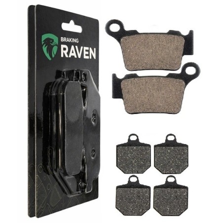 2 Kit plaquettes frein Husaberg FS 570 Supermoto Avant et Arrière 238-191 - EBC FA702 et FA701 - Raven 103-043