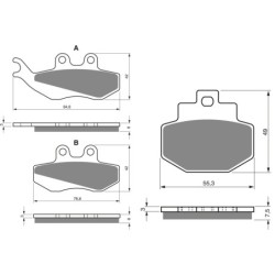 2 Kit plaquettes frein Vespa Granturismo 125 L GT Avant et Arrière 122-186 - EBC FA194 et FA321 - Raven 103-044